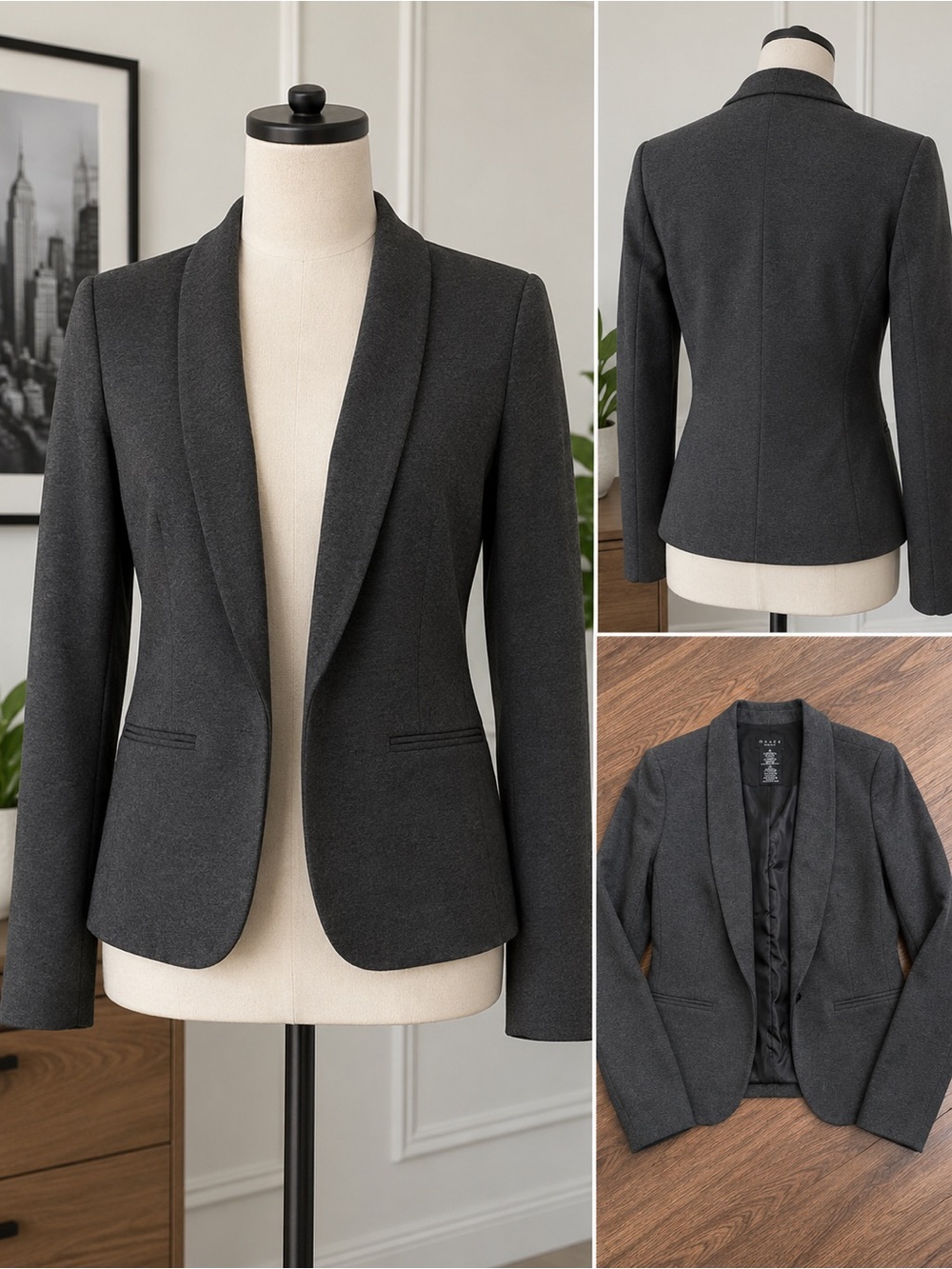 Grace Gray Blazer Women